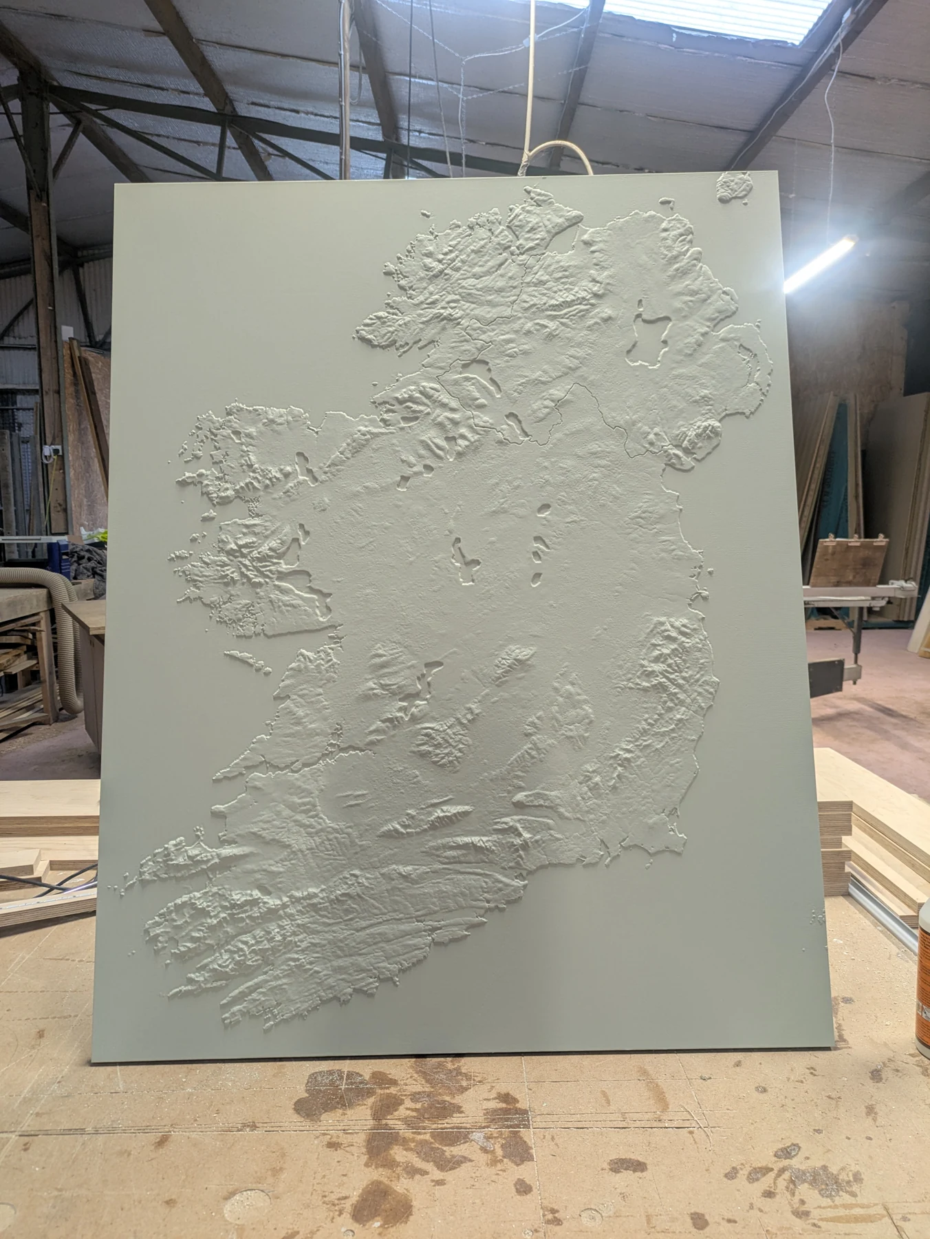First full-island model in green MDF